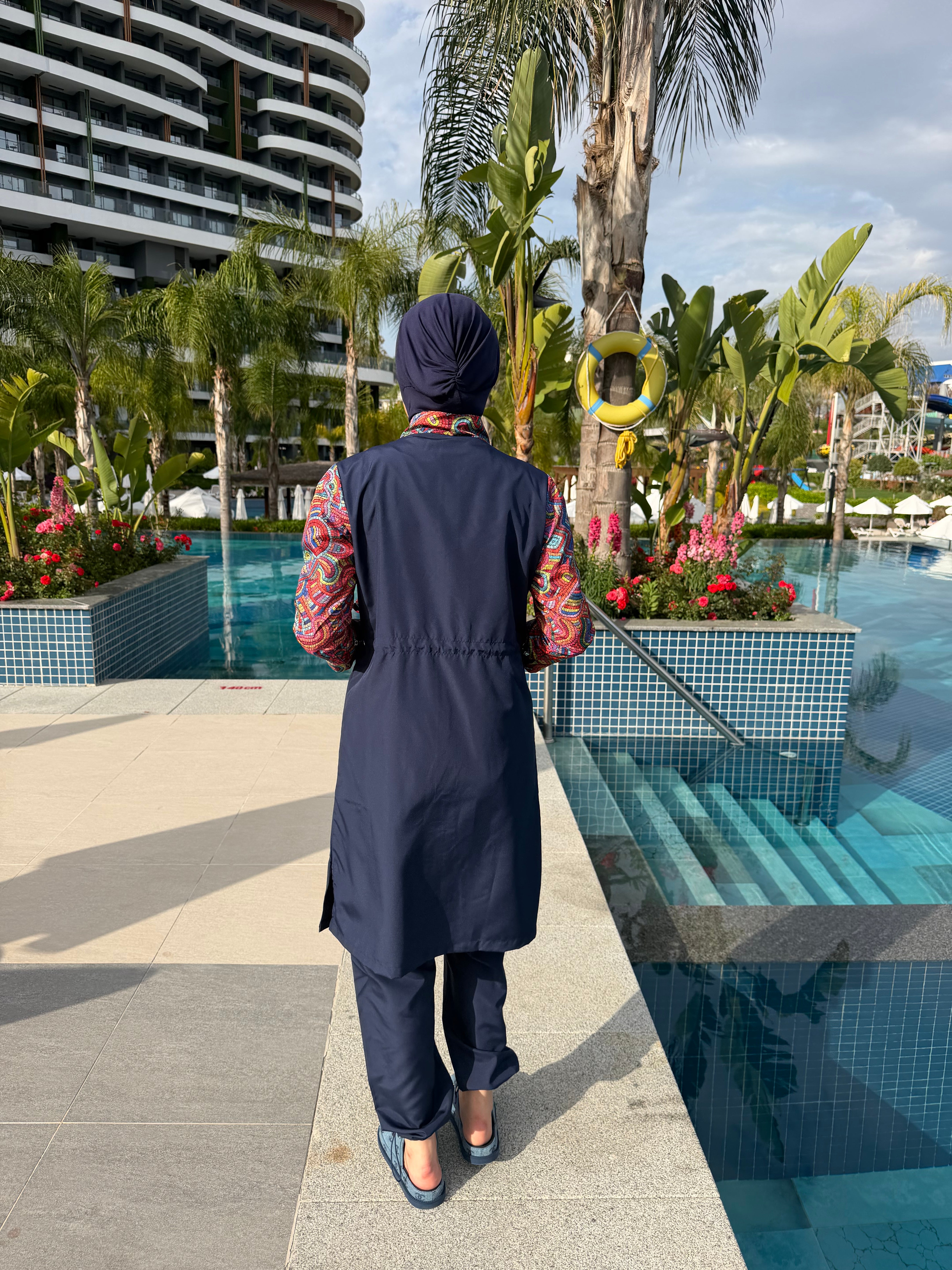 Marbella Önü Tam Kapalı Tesettür Mayo