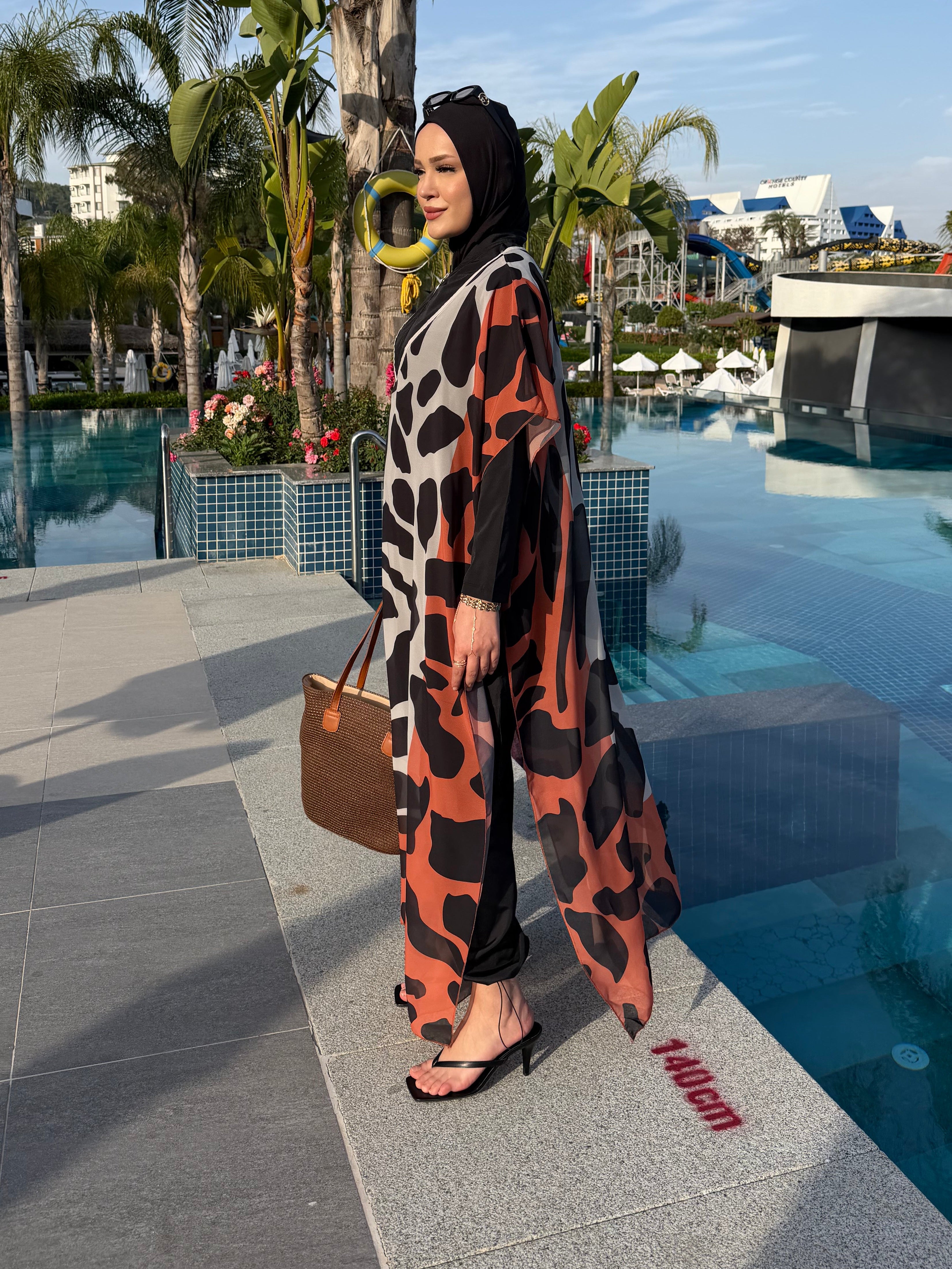 Dev Benek Tasarım Tek Kaftan Pareo