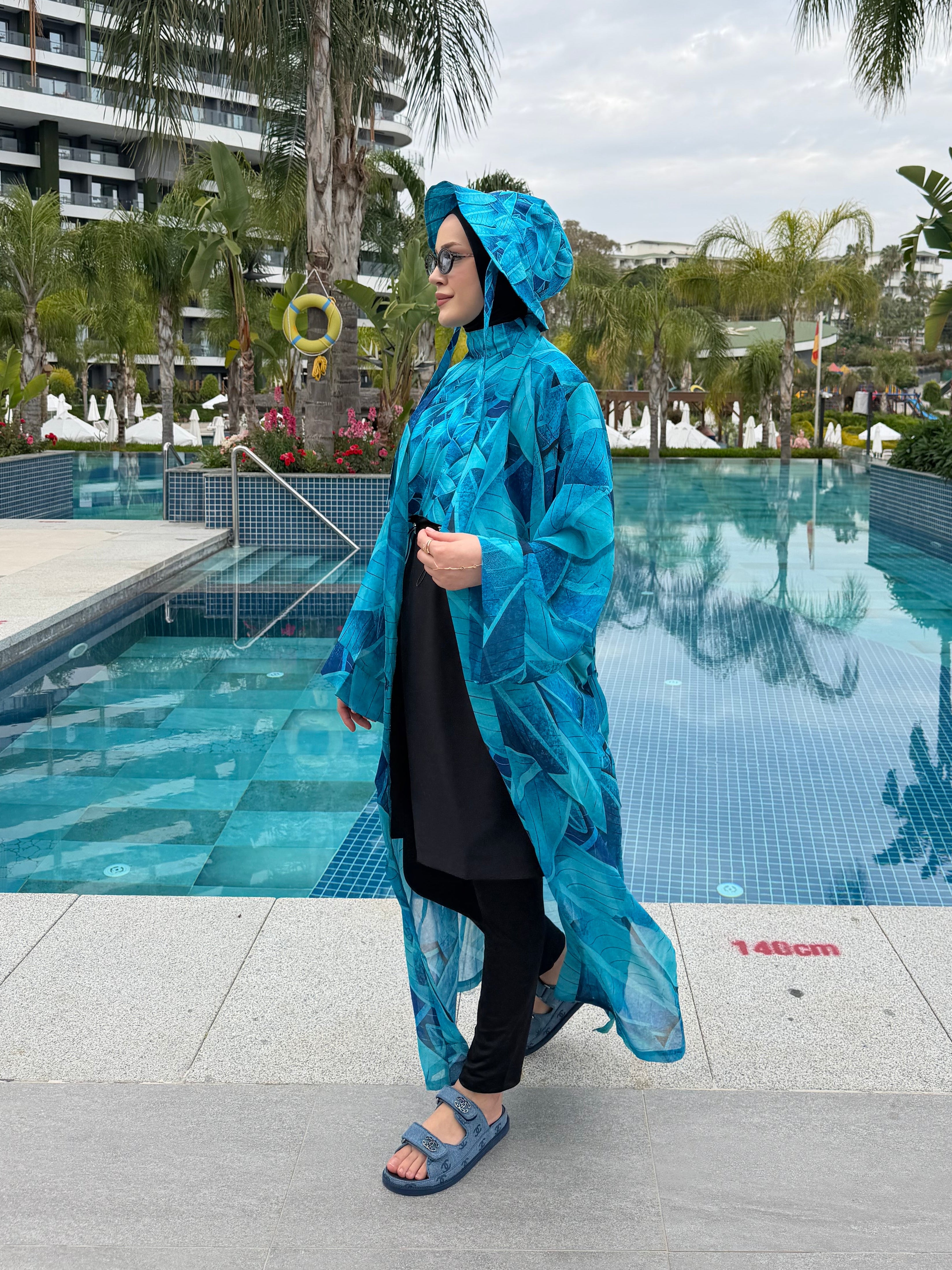 Okyanus Tek Kaftan Kimono Pareo