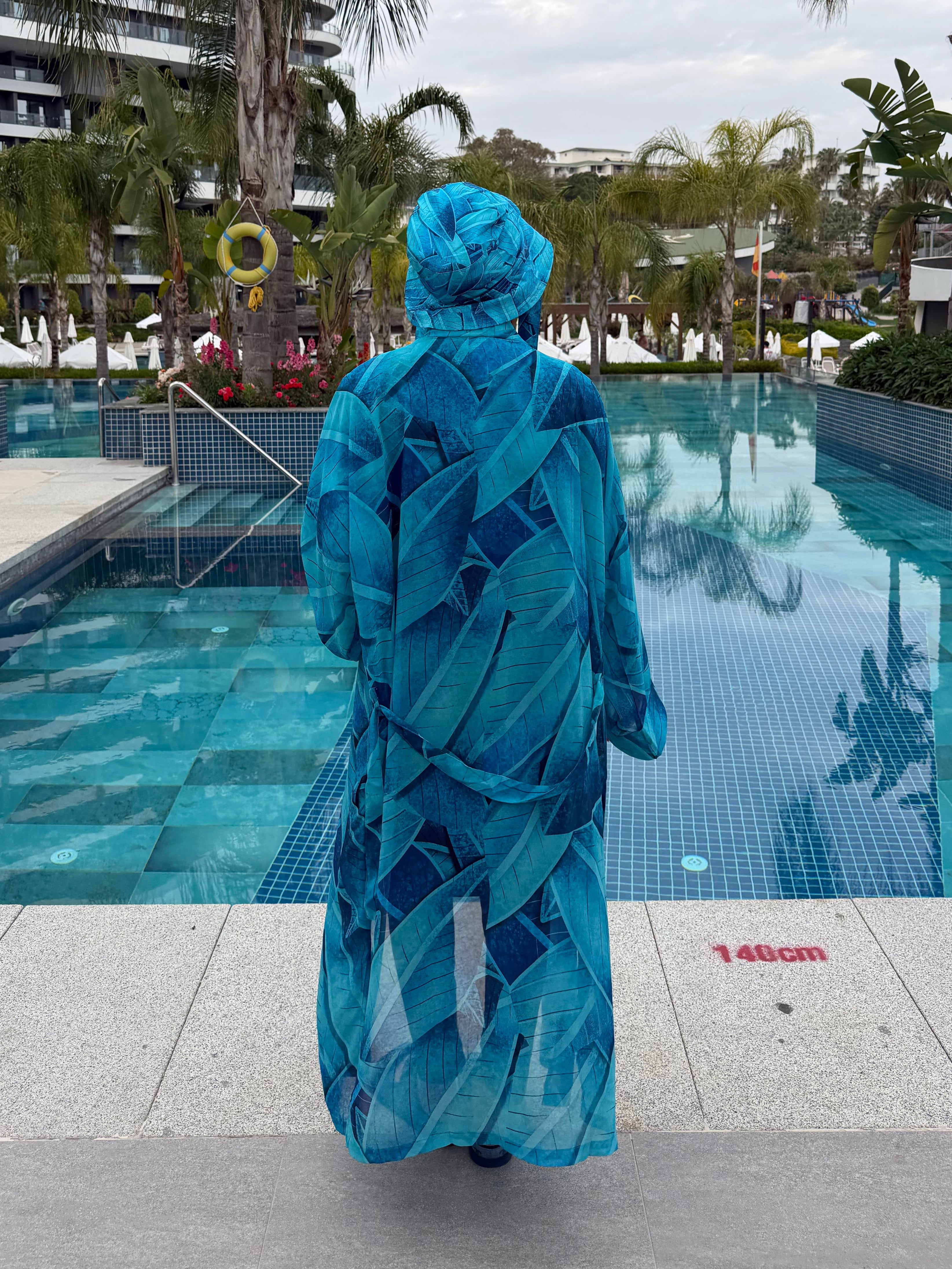 Okyanus Tek Kaftan Kimono Pareo