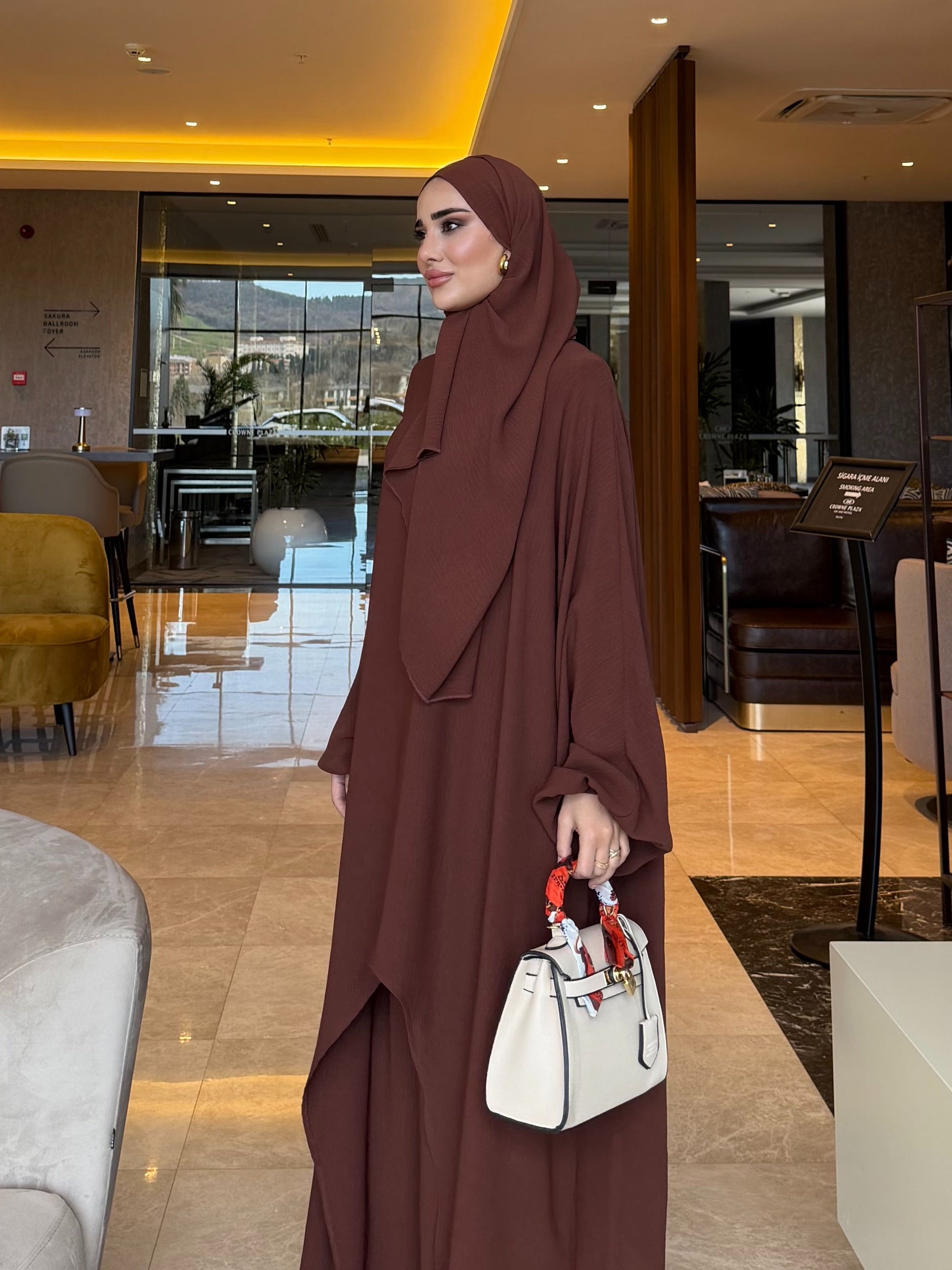 Mira tunik & pantolon takım kahverengi