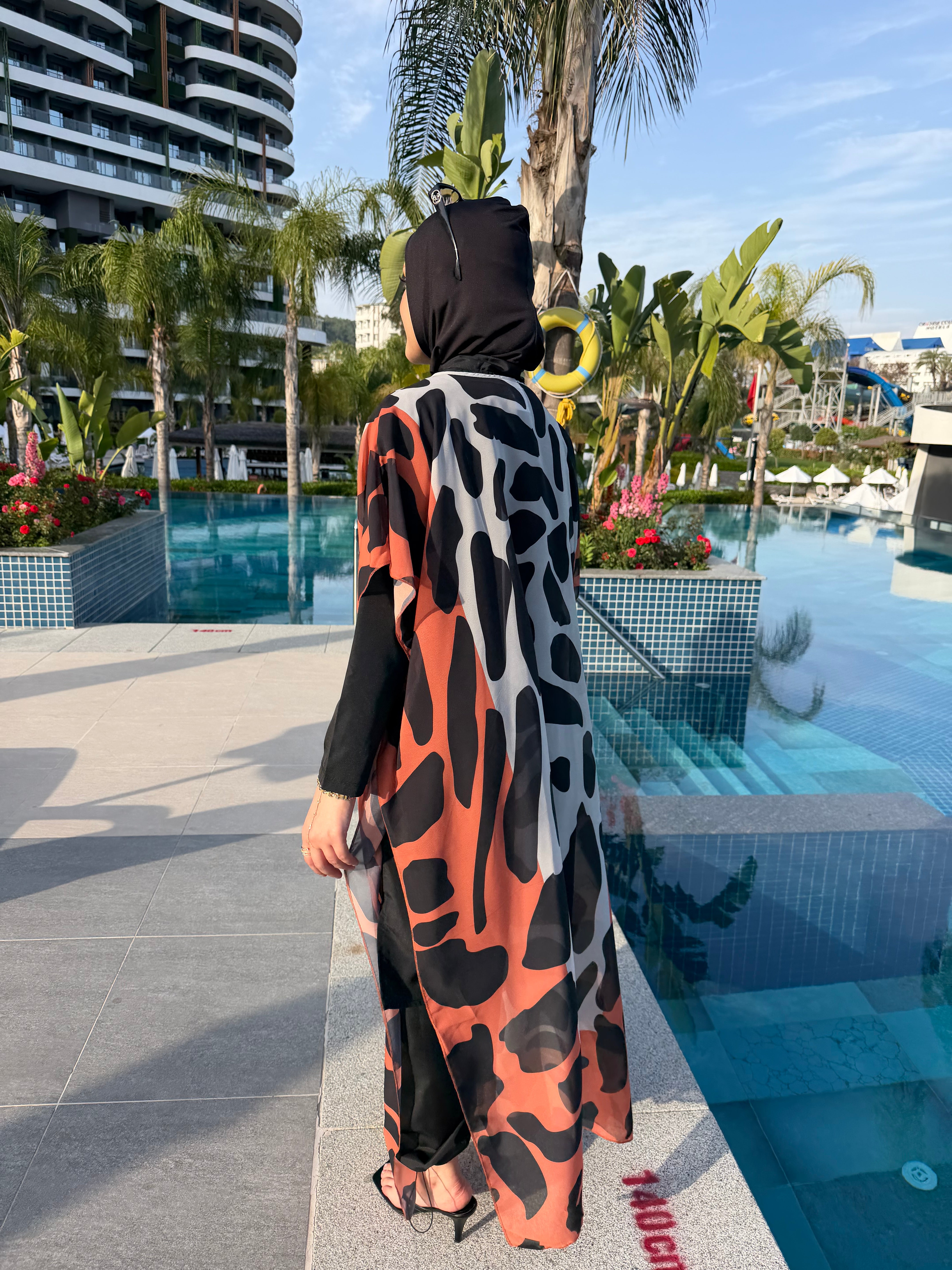 Dev Benek Tasarım Tek Kaftan Pareo