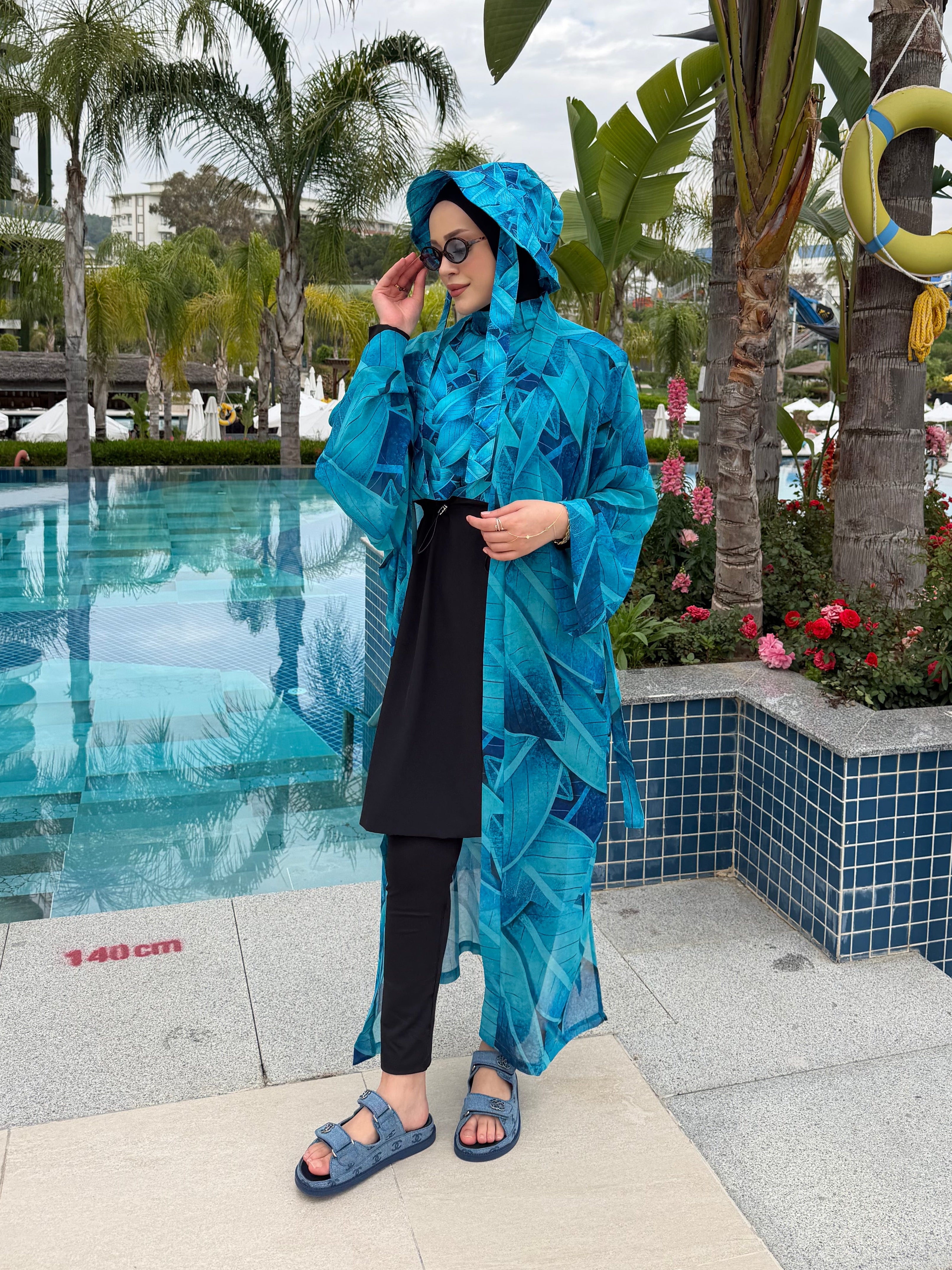 Okyanus Tek Kaftan Kimono Pareo