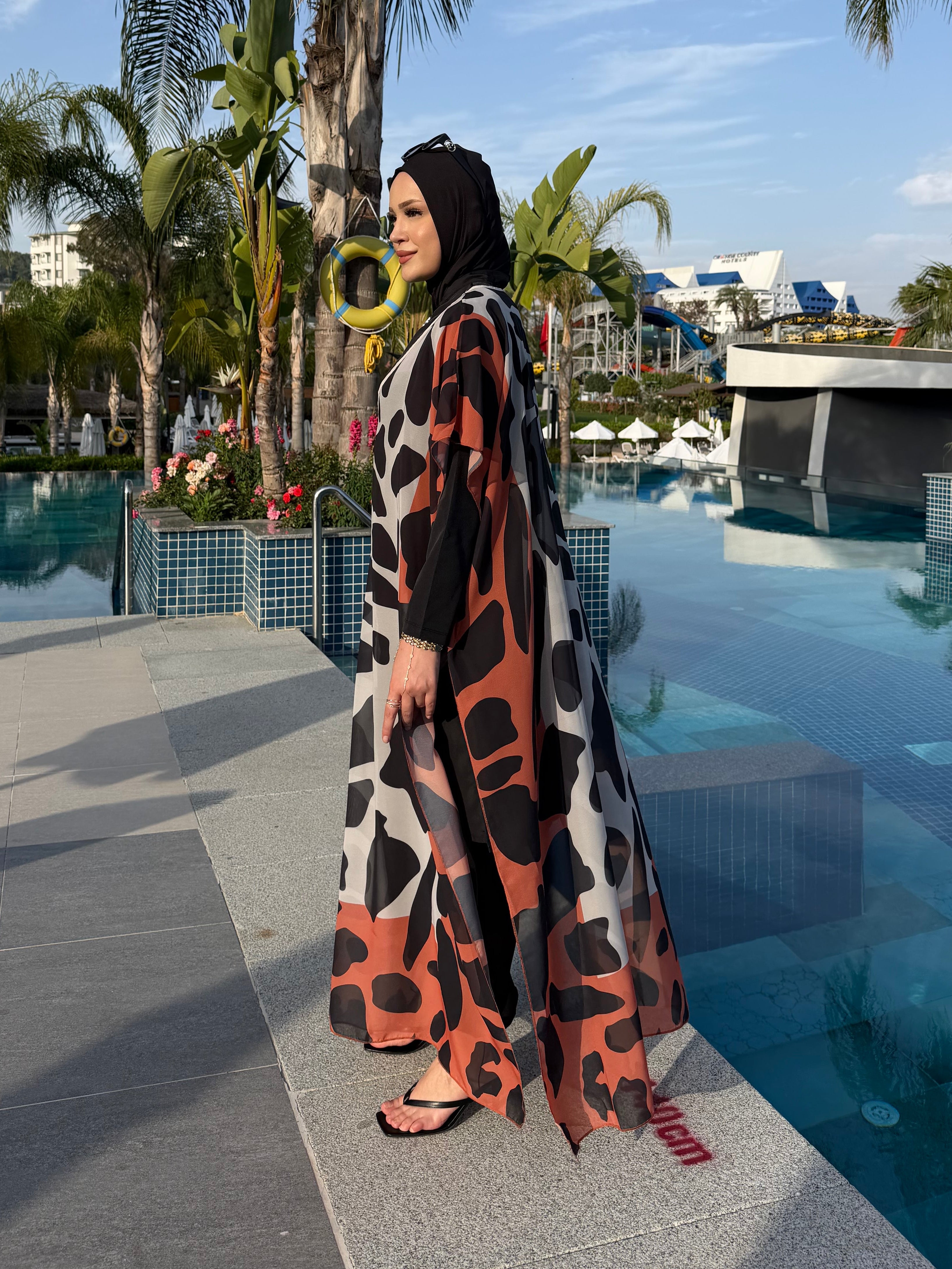 Dev Benek Tasarım Tek Kaftan Pareo