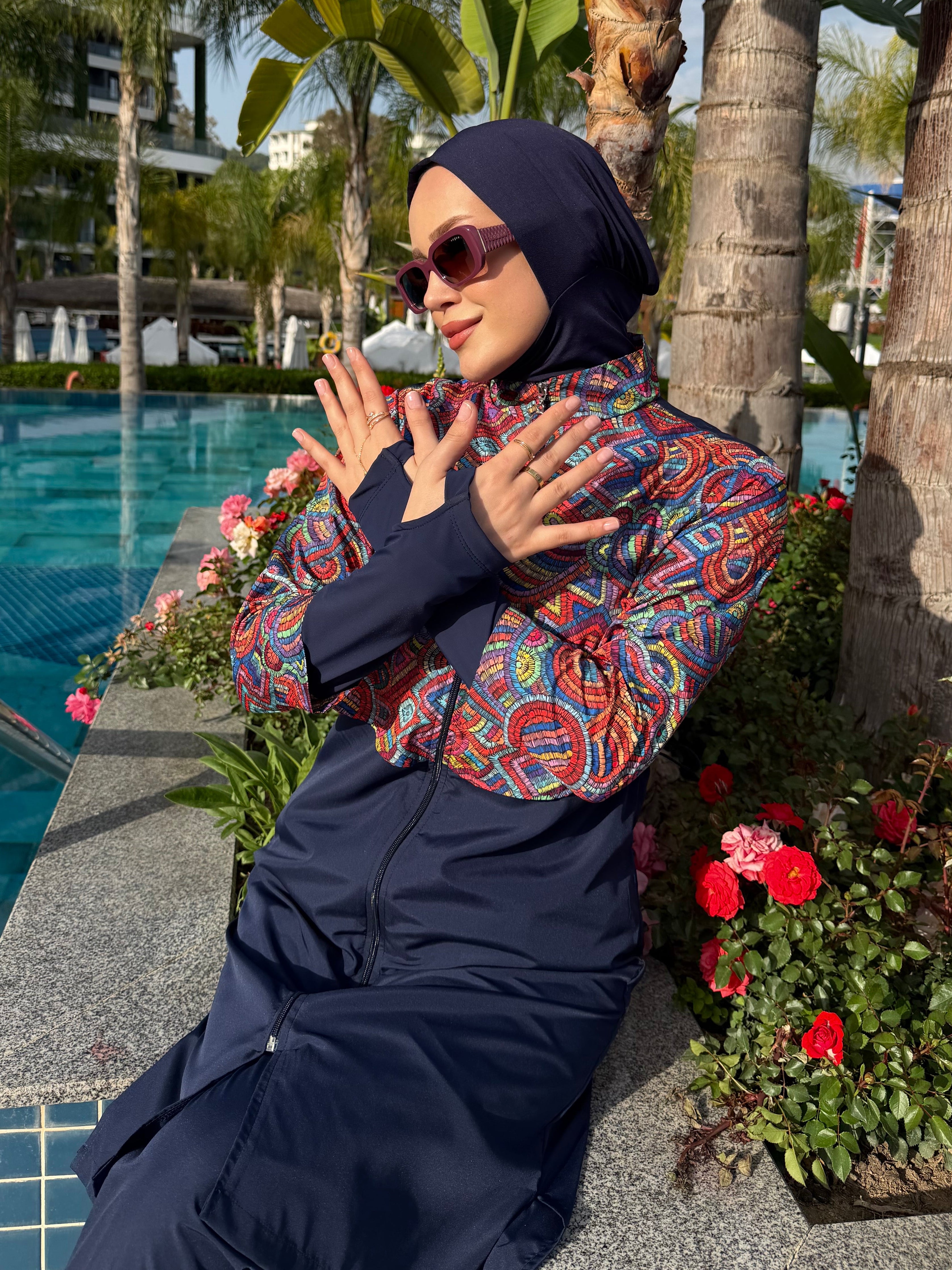 Marbella Önü Tam Kapalı Tesettür Mayo