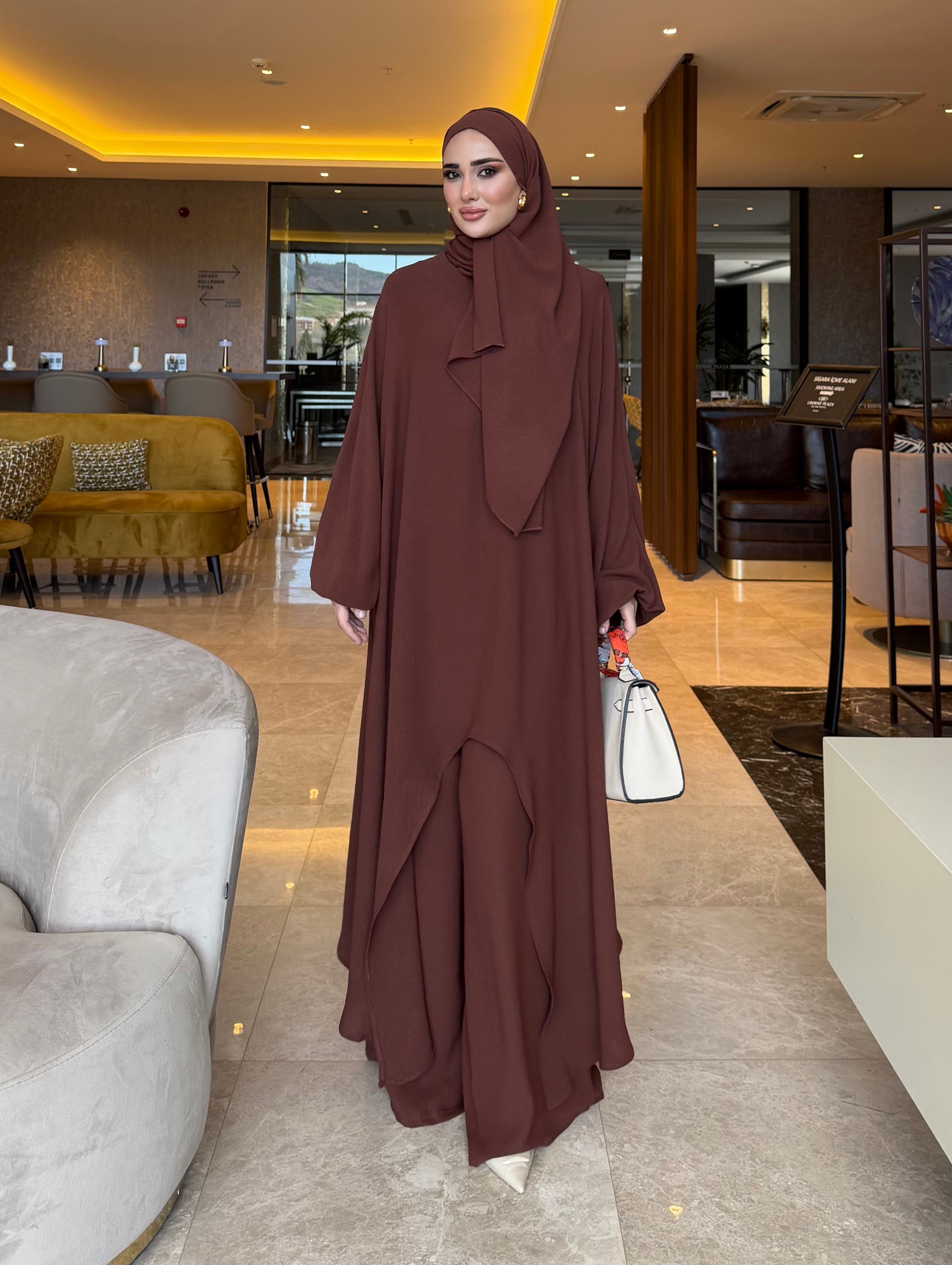 Mira  tunik & pantolon takım kahverengi