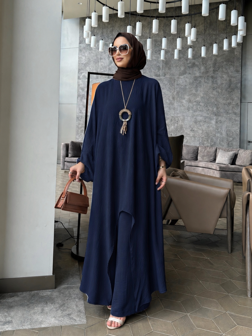Mira  tunik & pantolon takım lacivert