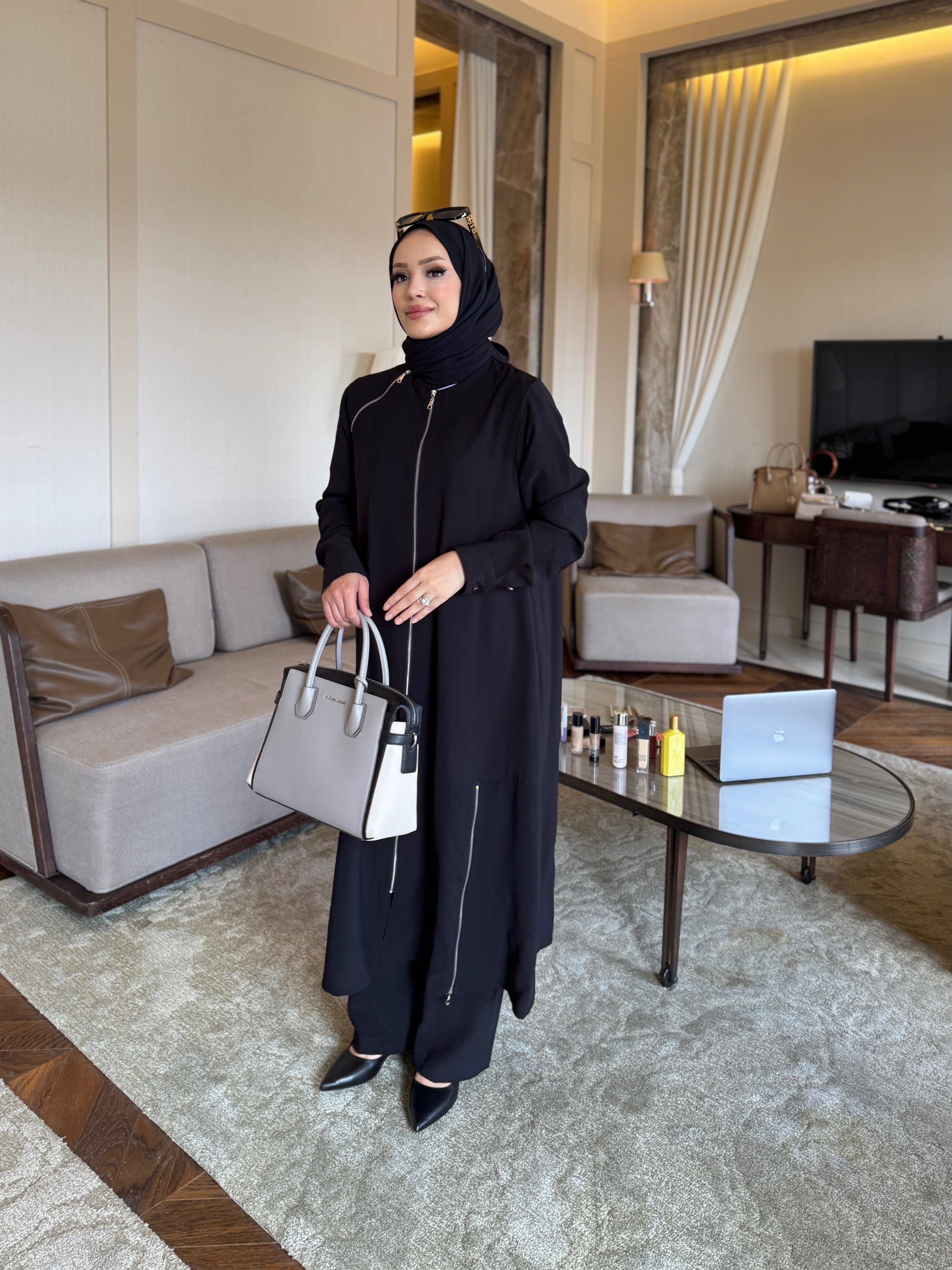 Tensora tunik & pantolon takım siyah