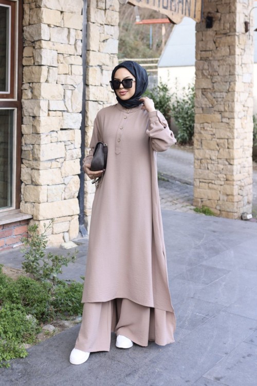 Zeyna Düğme Detay İkili Takım