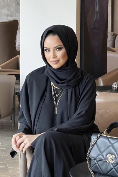 Aerobin Krep Şal Siyah