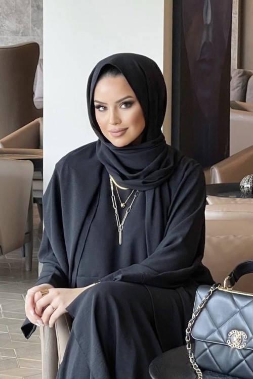 Aerobin Krep Şal Siyah