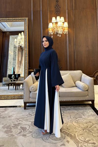 Aden elbise - şal lacivert