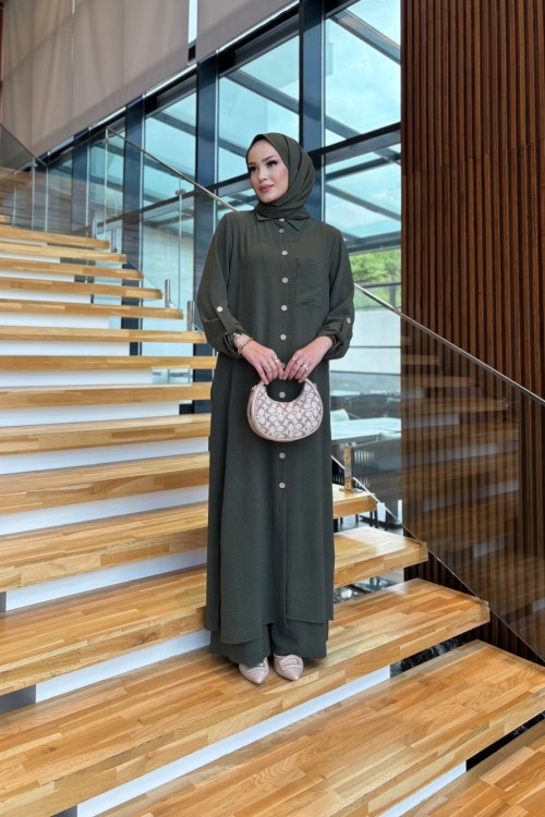 Lova ikili takım haki yeşil