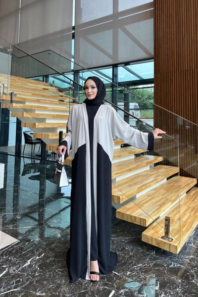 Ahel Abaya - Elbise Takım Siyah