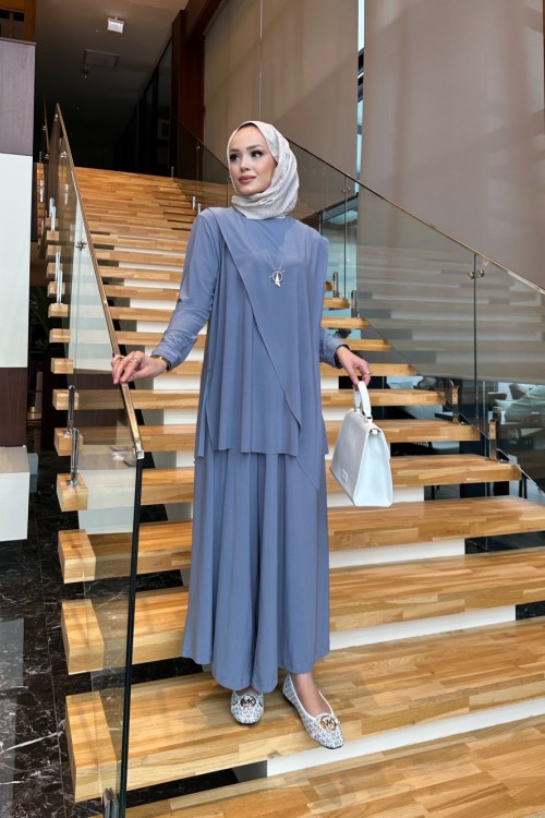 Asya ikili takım gri