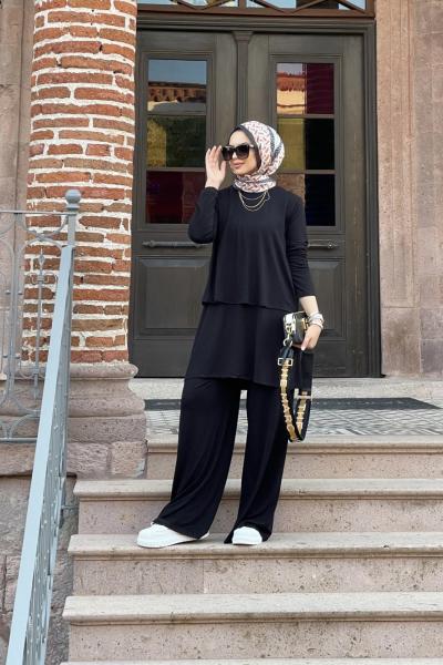 Degaje Sırt Detay Takım siyah