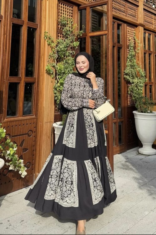 Hena etek  gömlek takım siyah