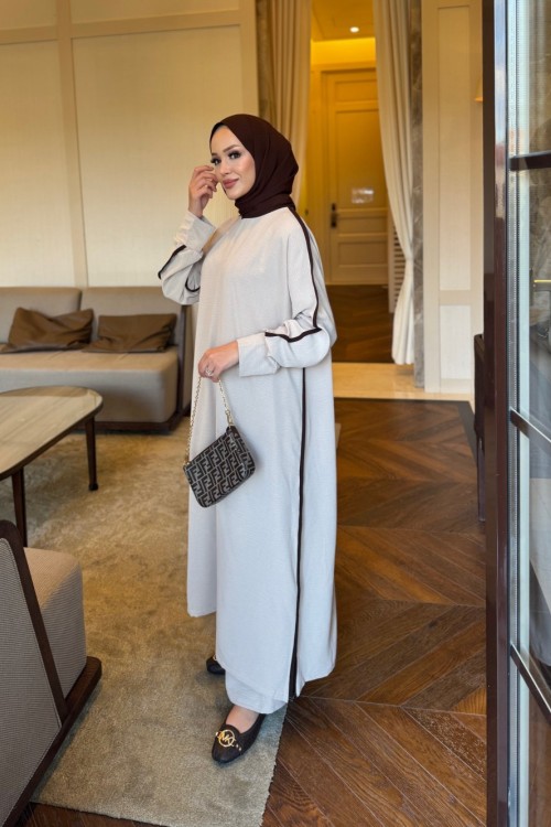 Biyeli ikili takım krem