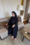 UMRE TAKIM SİYAH ( şal,tunik,pantolon,kolye seti)