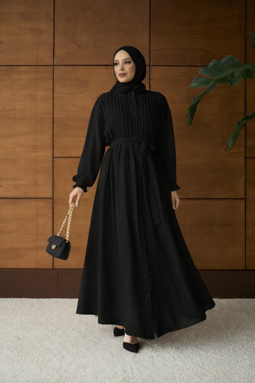 Ravza umre seti siyah ( şal - elbise - içlik )