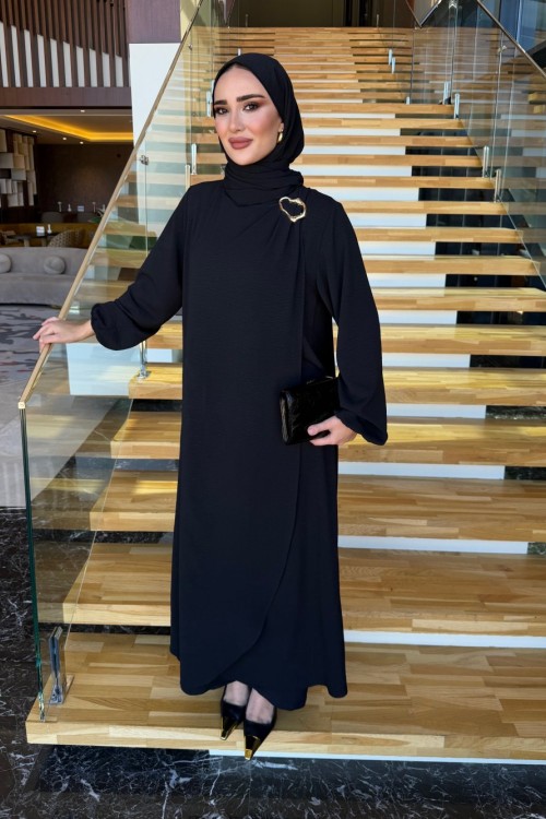 Royal Metal Broş Detaylı  Takım Siyah