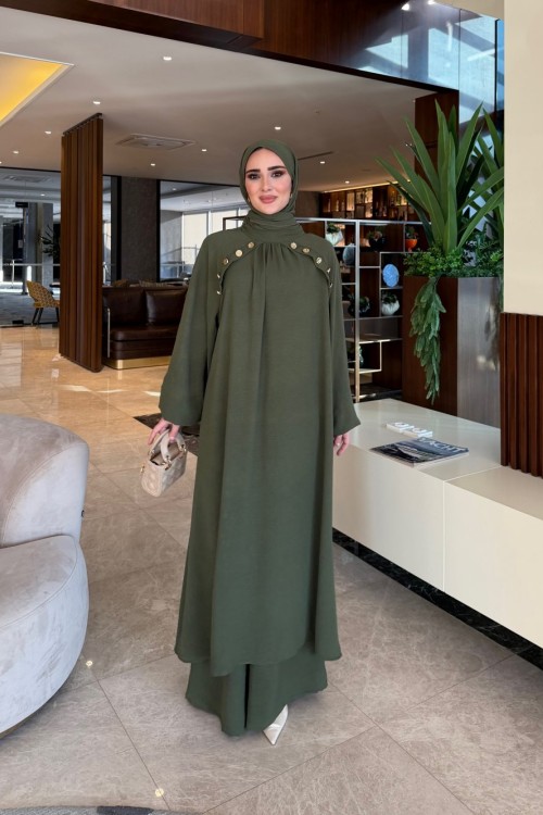 Lavin Gold Detay Takım Haki Yeşil