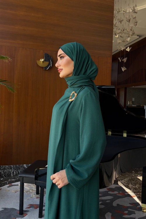 Aerobin Krep Şal Zümrüt Yeşili