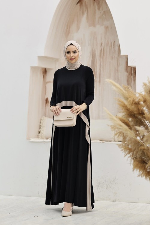 Şerit Detay Tasarım Elbise