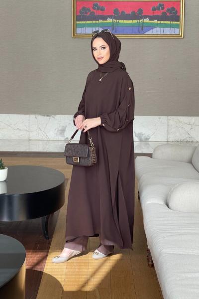 Gizya Düğme Detay İkili Takım