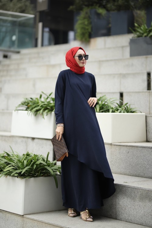 Paris Asimetrik Kesim Elbise