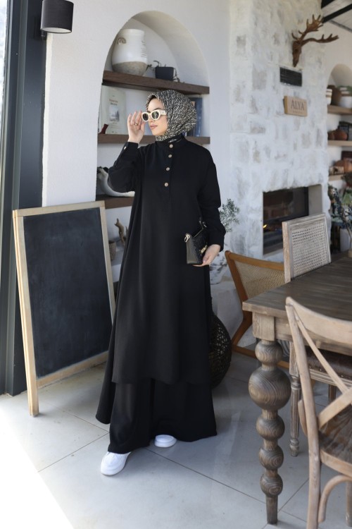 Zeyna Düğme Detay İkili Takım