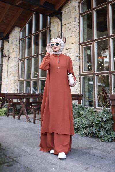 Zeyna Düğme Detay İkili Takım