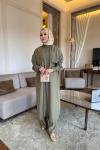 Diva trençkot - pantolon takım mint yeşili
